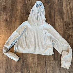 ALO Yoga Gray Cropped Hoodie